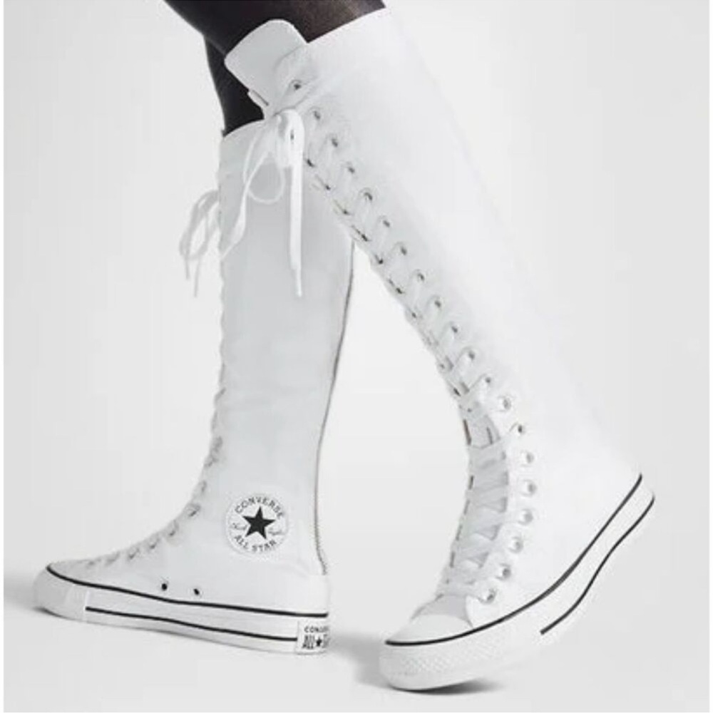 Converse Chuck Taylor All Star White XX-HI Knee High Unisex Hi Tops W12.5